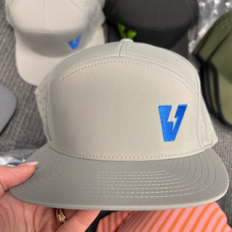Volt Sports Hat - 7 Panel - Grey