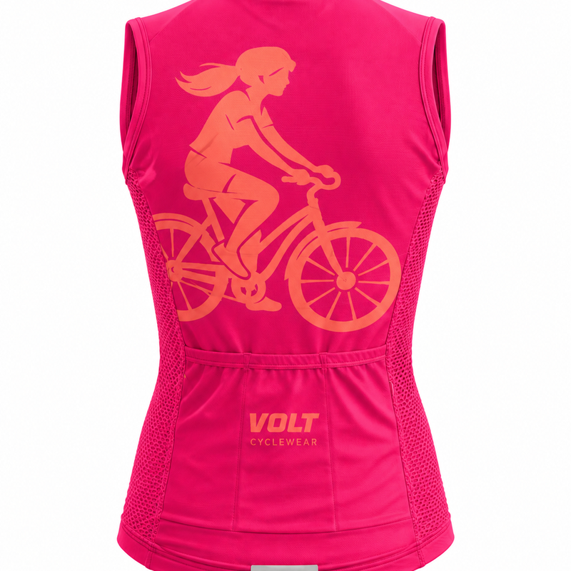 Sleeveless Charge Jersey - Pink & Orange