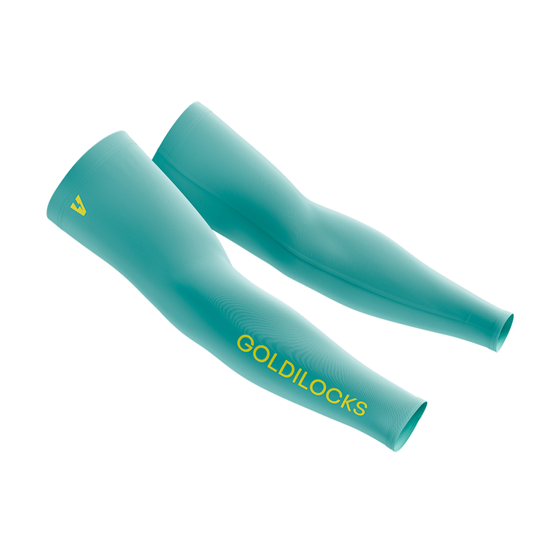 Thermal Arm Warmers - Teal & Yellow