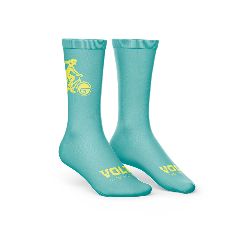 Volt Socks - Teal & Yellow