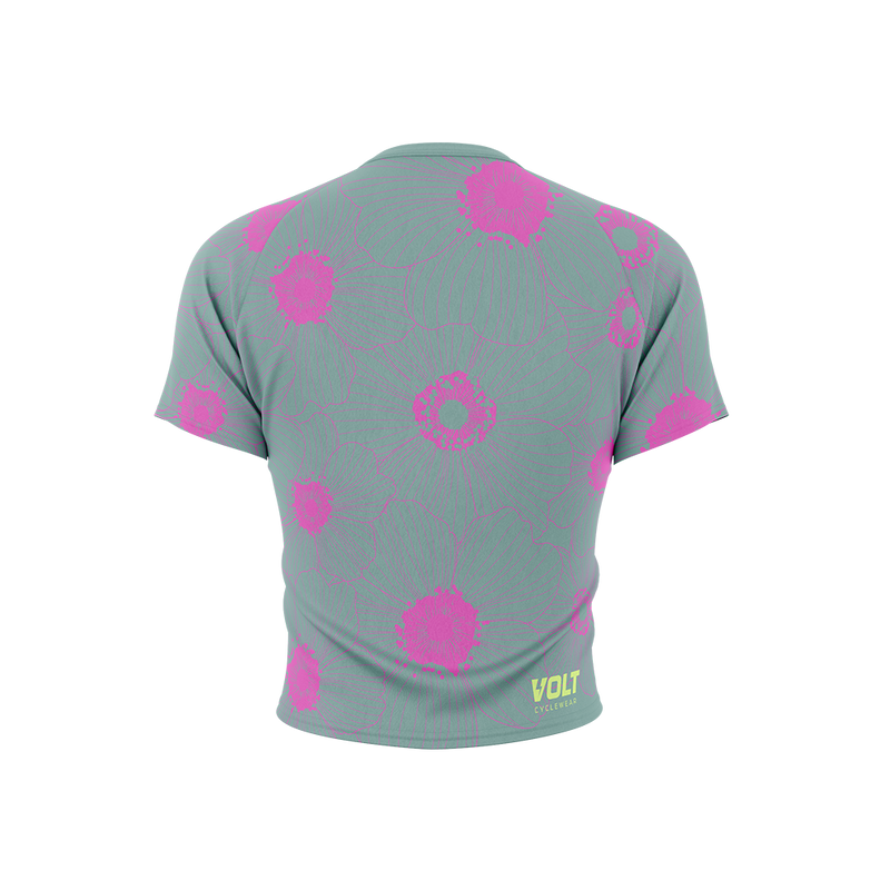 Cropped Alloy Tee Poppies