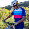 Amp Jersey - Blue Stripes + Pink