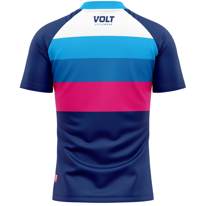 Amp Jersey - Blue Stripes + Pink