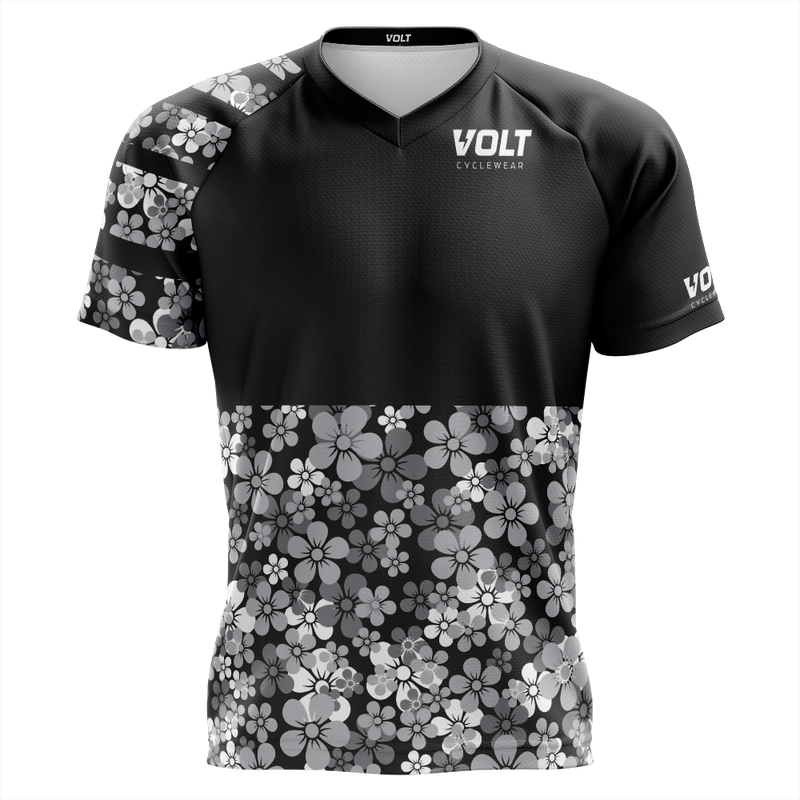 Amp Jersey - Grey Flowers